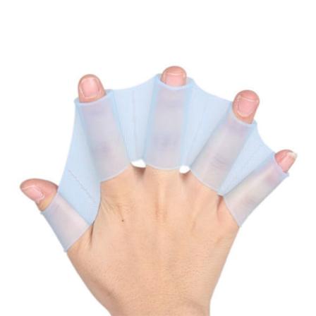 1 par simhandfenor Bröstsimsvampar BLÅ L Blue L