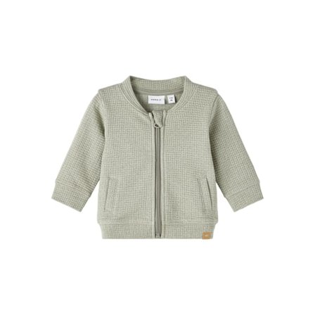 Name it Baby Boy Sweat Cardigan Sage, størrelse 68