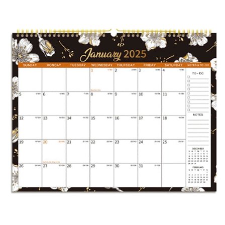 2025 Kuukausiseinäkalenteri Tammikuu 2025 - Joulukuu 2025 Kuukausiseinäkalenteri Koti Sisustukseen