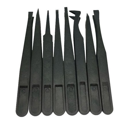 8-osainen sarja käsi työkalu joustava hiilikuitu antistaattinen muovi pihdit