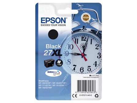 Epson 27XL - 17.7 ml - XL - svart - original - blekkpatron - for WorkForce WF-3620, WF-3640, WF-7110, WF-7210, WF-7610, WF-7620, WF-7710, WF-7715,