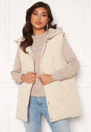 Pieces - Sidone Puffer Vest - Fog - Kläder - - Bubbleroom