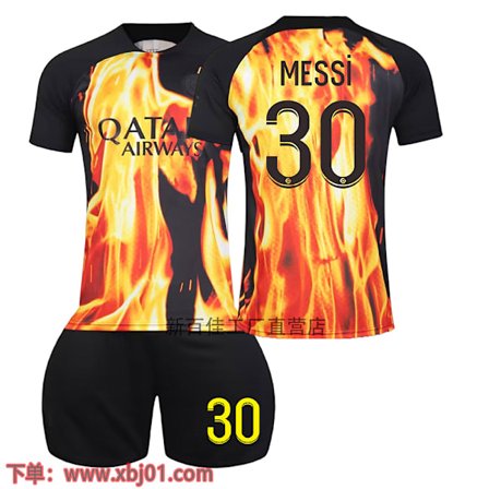 22-23 Paris special edition joint football uniform 7 Mbappe 10 Neymar 30 Messi barn- och vuxentröja