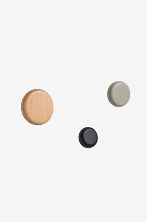 Kave Home - Vägghängare Nadue, set om 3 - Flerfärgad - Småförvaring - Från Homeroom