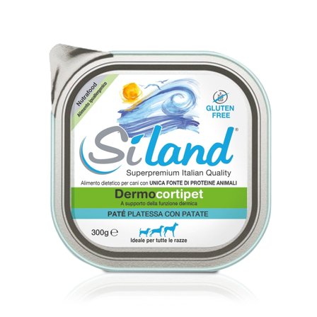 Siland Dermocortipet Umido Platessa/Patata Per Cani 300g
