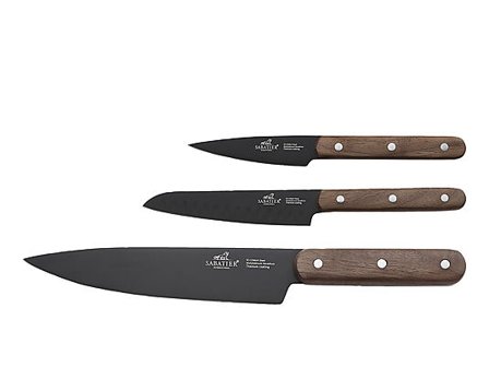 LION SABATIER Knivsett Phenix Walnut 3 Deler