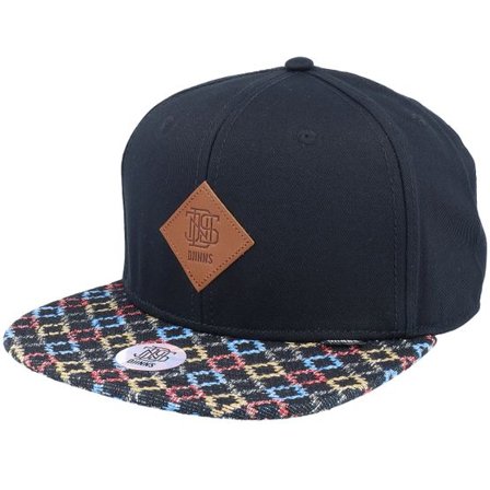 Djinns - Svart snapback Keps - Inka Tag Rev. Black Snapback @ Hatstore