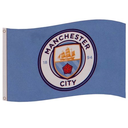 Manchester City FC Flag One Size Sky Blue