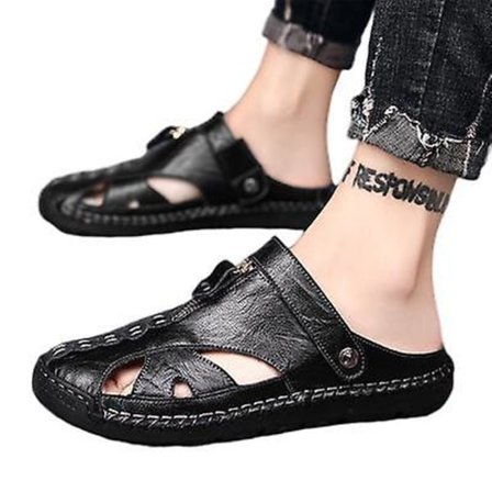 Herr Casual Sandaler och Tofflor Läder Ytterkläder Baotou