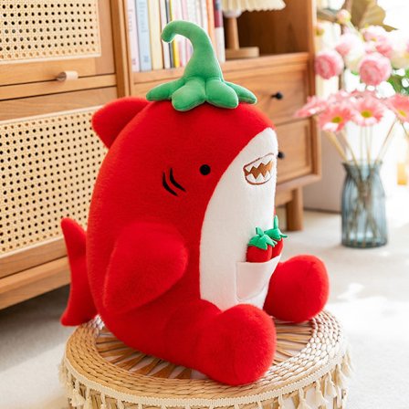 Kreativ Haj Chili Plyslegetøj – Blød Komfortdukke & Dekorativ Pude