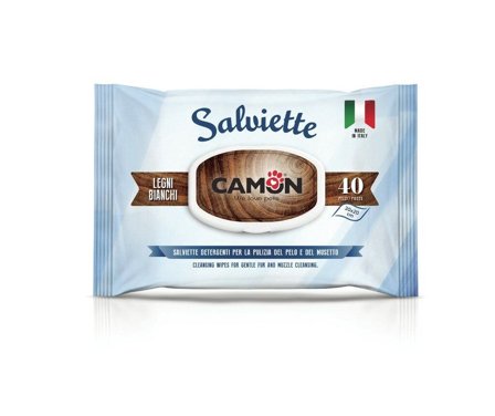 Camon 40 Salviette Detergenti Cani/Gatti Alla Fragranza Legni