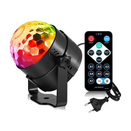 LED festlys disco ball lyseffekt musikkkontroll