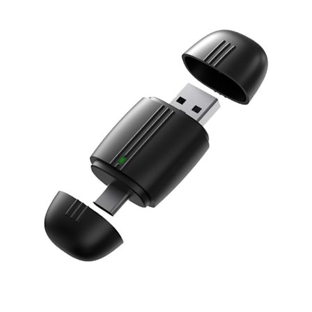 2-i-1 Universal Trådløs Adapterboks til CarPlay og Android Auto - Kablet til Trådløs (Model E)