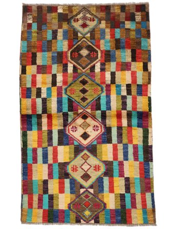 Berber Colourful Rug Modern Black/Brown (Wool, Afghanistan)