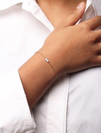 Design Letters Bow Tie Bracelet - Gold - ONE SIZE x 20