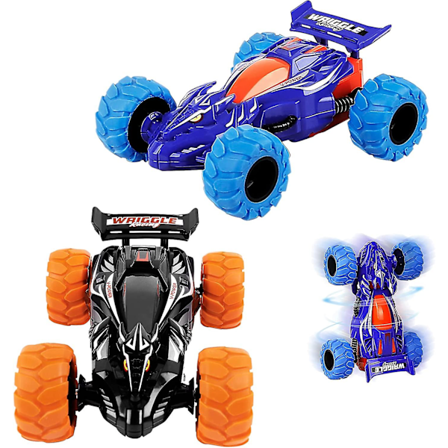 Bilar för småbarn 1-3 år, 2-pack Vridbart huvud Monster Drake Leksaker Friktionsdrivna Bilar Dra Tillbaka Leksaksbilar Set - Tryck och Kör 