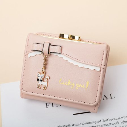 Pung Kat Hænge Studenter Møntpung - Pink