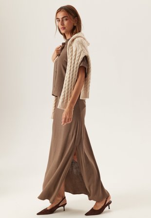 SELECTED - Slfviva Hw Ankle Linen Blend Skirt