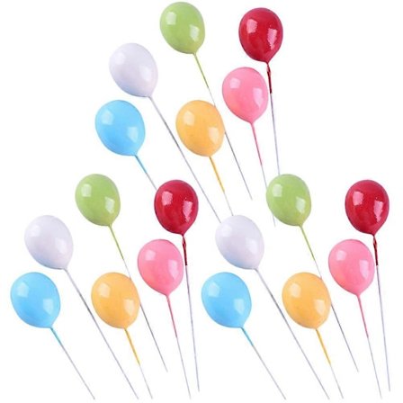 18 stk. Fargerike Ballong Cupcake Toppers Kake Pynt Bursdagskake Dekor