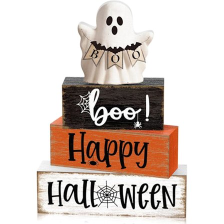 Borddekor i tre, 4-delt sett, rustikke etasjefat-skilt - vintage midtstykker i bondestil for hjem/kontor