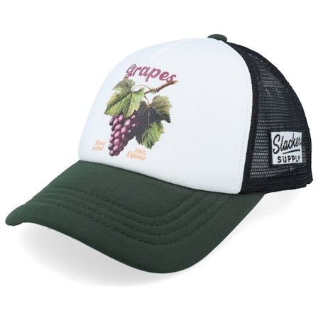 Slacker Supply - Branco trucker Boné - Hand Picked Grapes Foam White/Olive/Black Vintage Trucker @ Hatstore