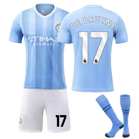 2324 anchester City hjem nr. 9 Haaland nr. 17 De Bruyne fotballklær barn og voksne dress