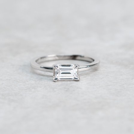 Amarant, 18K Weißgold : Diamanten - Laborgezüchtet, Karat - 1.00 kt