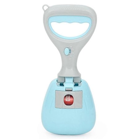 Uforgængelig skovl til hunde og katte, nem at samle op, hygiejnisk opsamler til kæledyrsaffald, blå, holdbar, nem at bruge