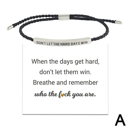 CTDWNT La ikke de tøffe dagene vinne armbånd for kvinner og menn, Inspirerende