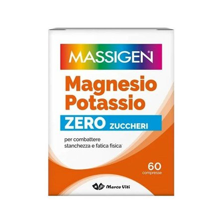 Massigen Magnesio E Potassio Senza Zucchero 60 Compresse