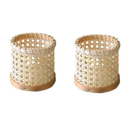 2 stk. Rattan spisepinde Håndlavet opbevarings ske organisator holder blyanter organisation vase hjemmekontor køkkenindretning