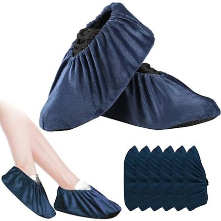 6 par vaskbare overtrekkssko Antiskli skotrekk Gjenbrukbare sklisikre