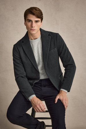 John Henric Men's Grauer Einreihiger Casual Blazer Size XS