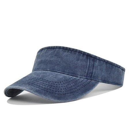 Sommer tom hat mænd og kvinder vasket denim sol skygge ensfarvet løb cap all-match topless top hat sol hat