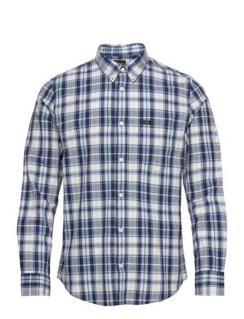 Lee Button Down Skjorte Uformell Marineblå Lee Jeans*Betinget Tilbud