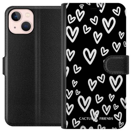 Yhteensopiva Lompakkokotelo Apple Apple iPhone 13 Cactus and Friends - Handdrawn Love Chaos