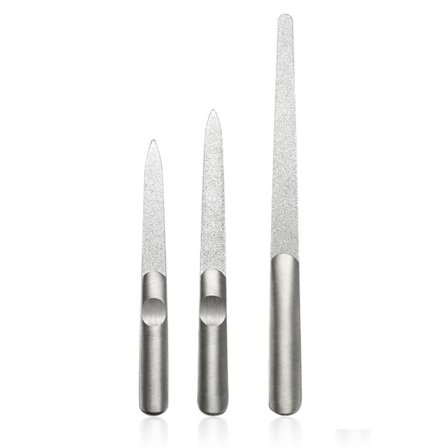 Metal neglfiler, dobbeltsidede professionelle neglfiler til naturlige negle