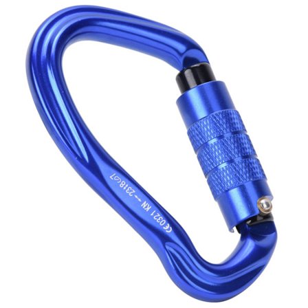 7075 Ilmailualumiininen Master Lock -karabiinihaka D-rengas Turvasolki Turvavarusteet Ulkokiipeilyyn Campingblue