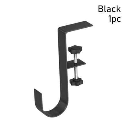 1/2 kpl Pöydän reunakoukku ripustuskoukku MUSTA 1kpl MUSTA 1kpl