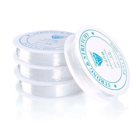 Smykkefremstilling: 5-Pack transparent elastisk tråd 1mm