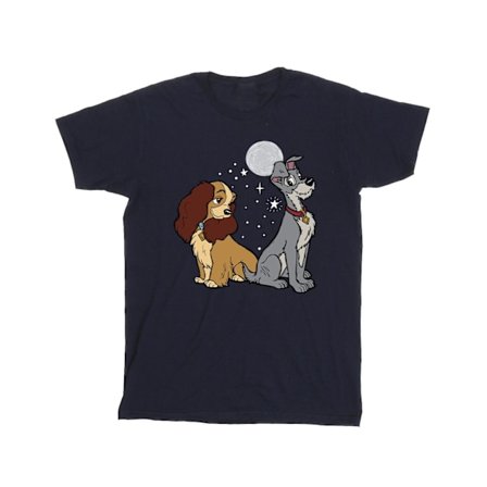 Disney Girls Lady And The Tramp Moon Bomull T-shirt 3-4 år N
