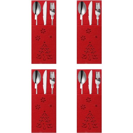 12-pack julgransbestickhållare, julbestickspåsar, bestickhållare KLB