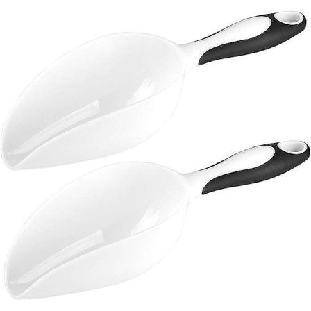 Plast Isske, 2 stk. Mad-skeer Sæt, Multifunktionel Køkkenske til Is, Slik, Mel, Ris, Popcorn, Dyrefoder