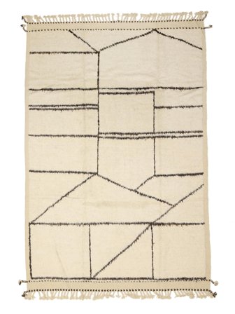 Anudada A Mano Berber Style Alfombra 204X291 De Lana Naranja/Beige