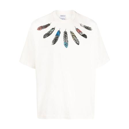 Marcelo Burlon, T-Shirts Beżowy, Mężczyzna, Rozmiar: M