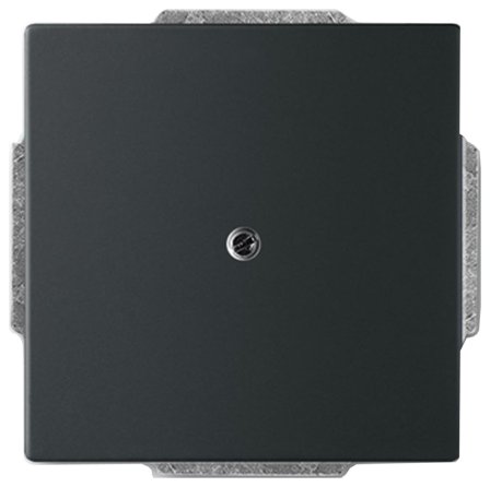 ABB Impressivo 1742-885 Midtplate matt svart, lukket, Strømbrytere & vegguttak