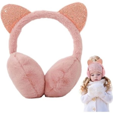 [PLEE] Ear muffs for children, ear muffs for girls, adjustable ear muffs, cold protection, soft fleece ear muffs for outdoor winter activities.