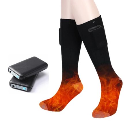 INF Lämmitettävät sukat 4000 mAh Musta M,su