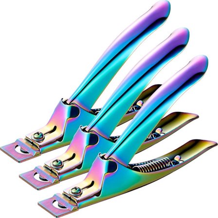 3 stk. Falske Negleklippere Akryl Negletips Cutter Rustfri Stål Negleklippesæt Negleopsamler Trimmer Manicure Værktøj Til Kunstig Gel