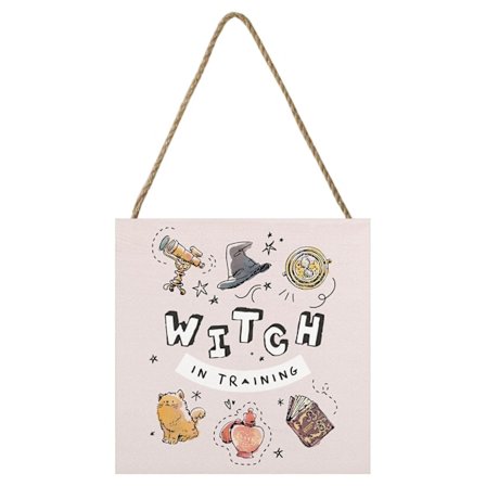 Harry Potter Häxa Under Utbildning Träblock 20cm x 20cm Kräm/V